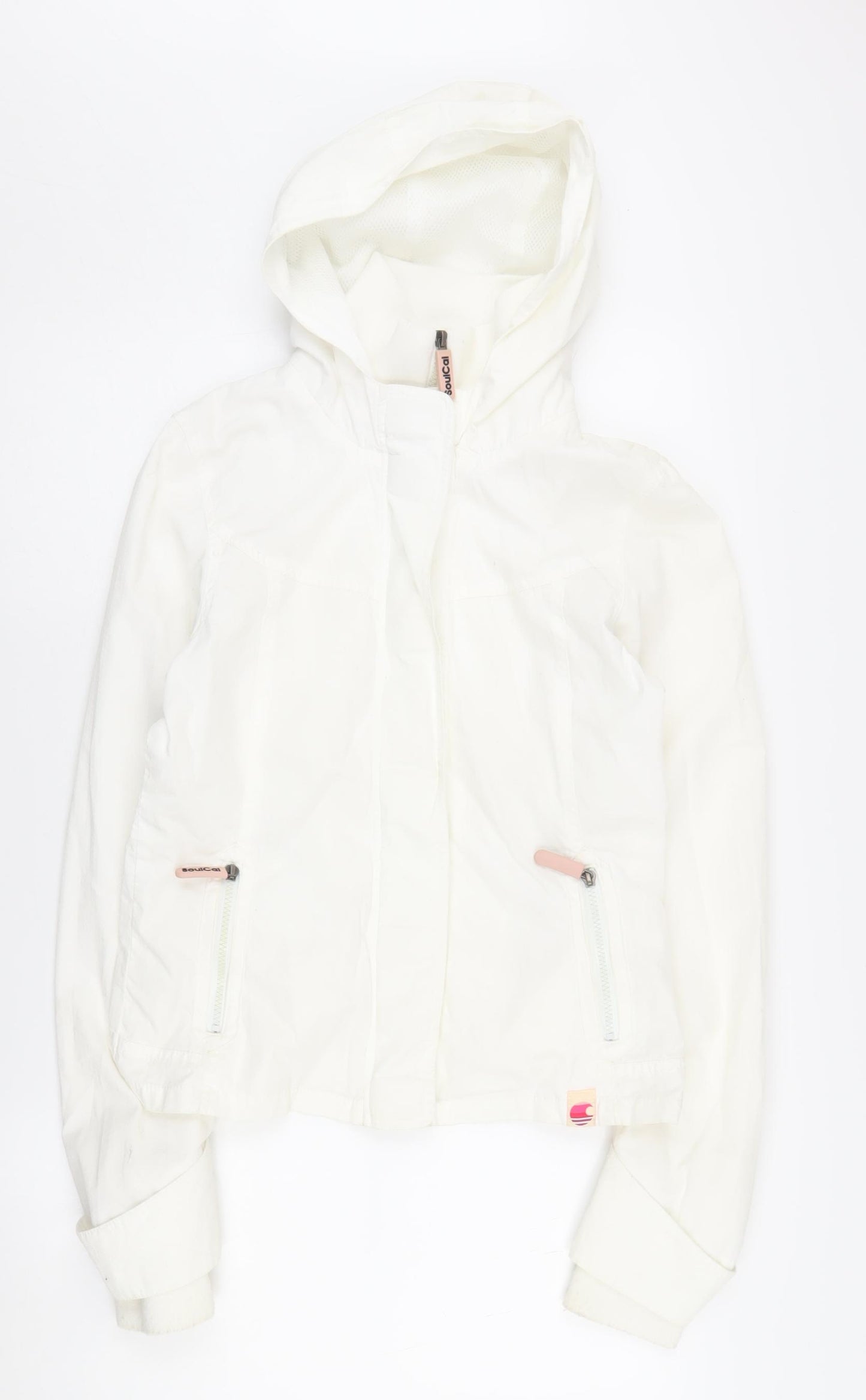 SoulCal Women's White Hooded Casual Jacket Size 10