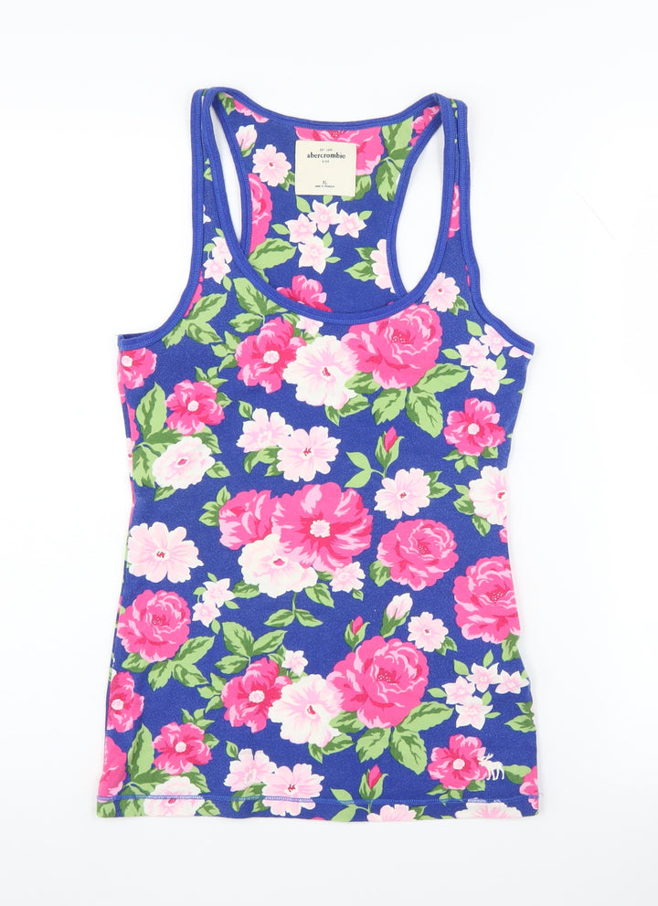 Abercrombie Teens Blue Floral Tank Top XL