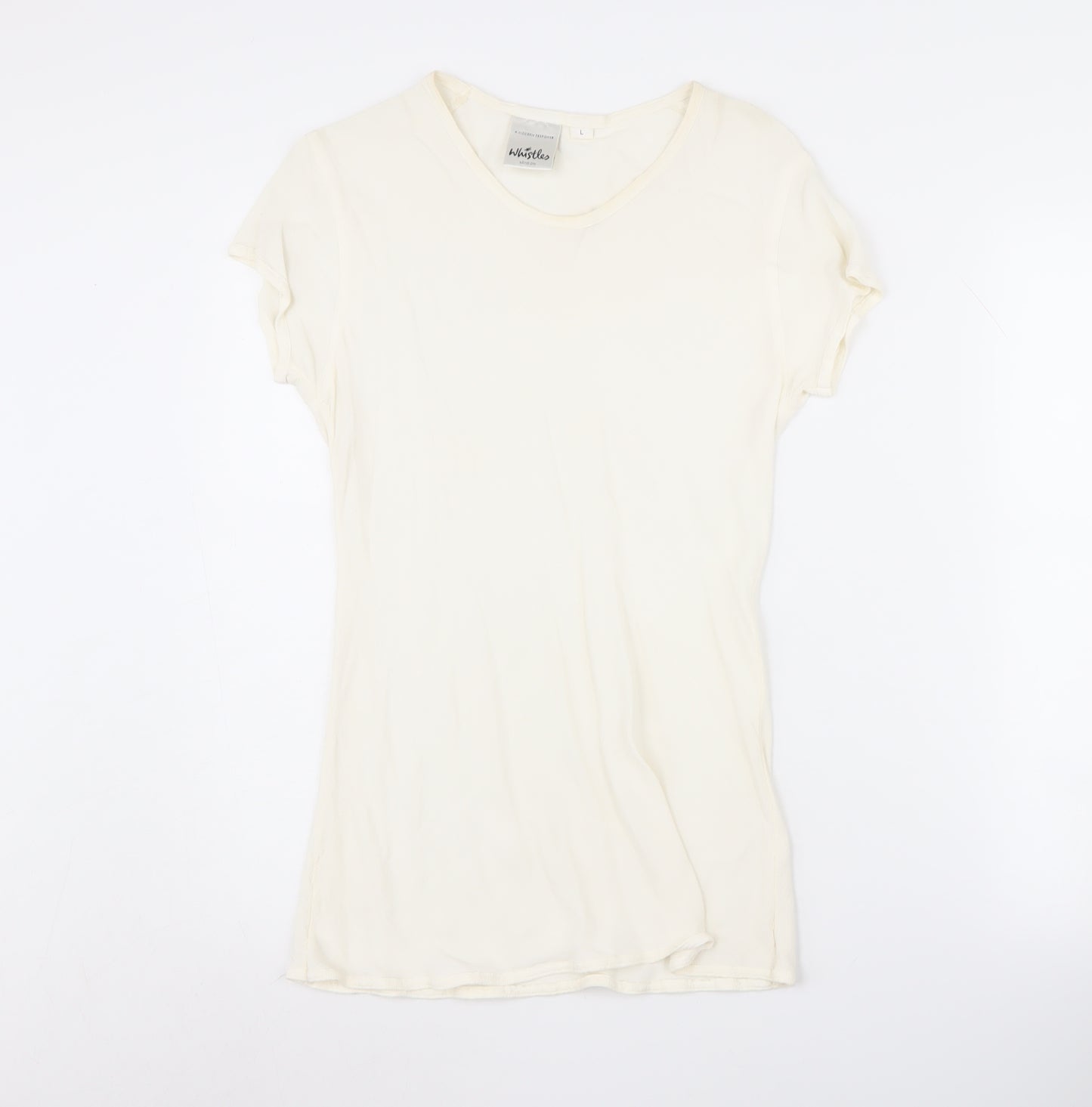 Whistles Women’s Ivory Crew Neck T-Shirt L