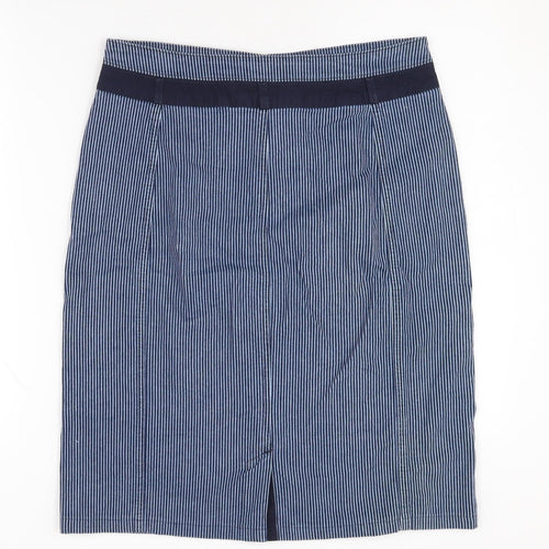 Viyella Women's Blue Striped Pencil Skirt Size 10