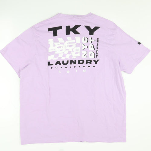 Tokyo Laundry Men's XXL Purple Graphic T-Shirt