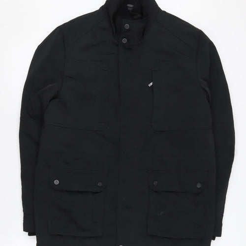 Jeff Banks Men's Black M Jacket with Collared Stand-Up