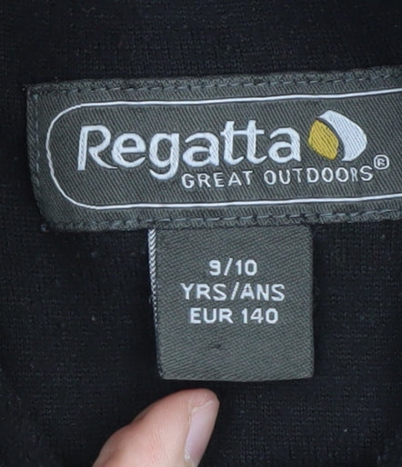 Regatta Boys Black Full Zip Fleece Jacket 9-10 Years