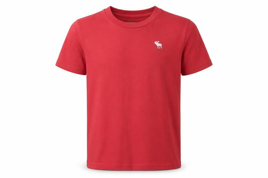Front view of Abercrombie & Fitch Kids boys’ red t-shirt, size 13-14, years