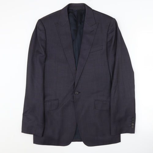 Jaeger Men's Blue Wool Blazer 38R Regular Fit