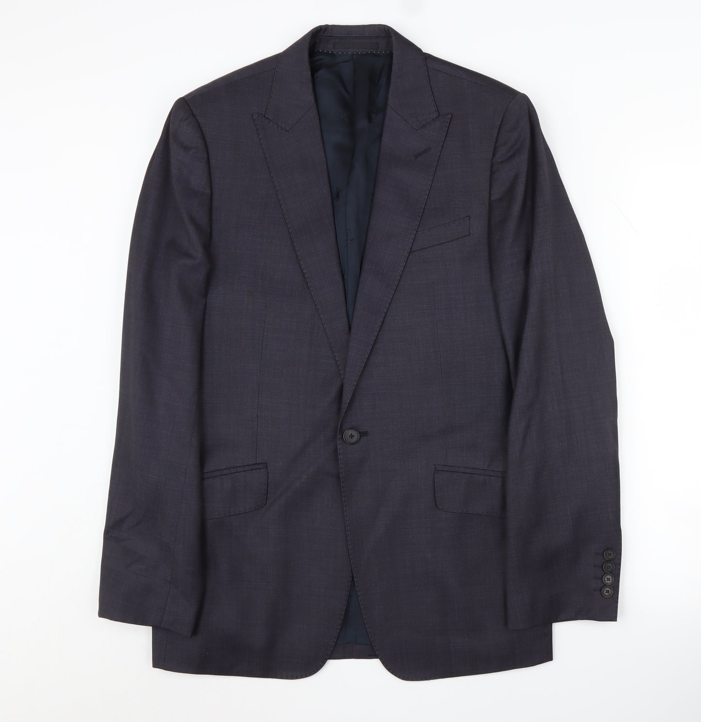 Jaeger Men's Blue Wool Blazer 38R Regular Fit