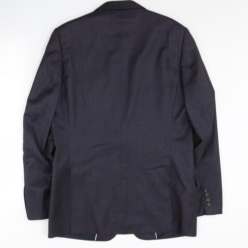 Jaeger Men's Blue Wool Blazer 38R Regular Fit