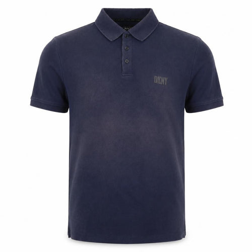 DKNY Men's Blue Polo Shirt - Size M, Cotton Mix