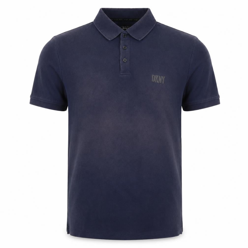 DKNY Men's Blue Polo Shirt - Size M, Cotton Mix
