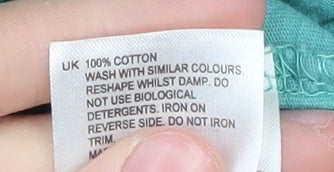 White Stuff Women's Green Cotton Tank Top Size 14