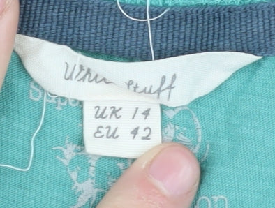 White Stuff Women's Green Cotton Tank Top Size 14