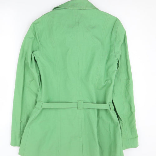 Ted Baker Women's Green Belted Trench Coat Size 2