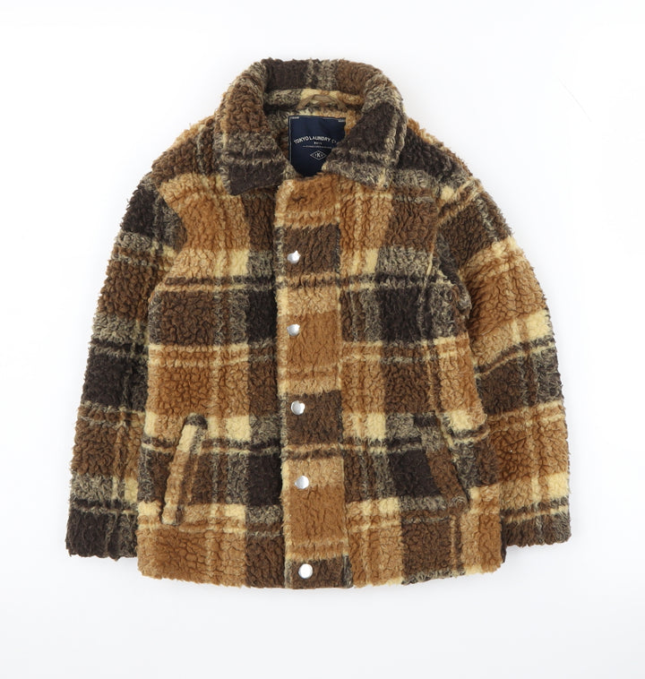Tokyo Laundry Boys Brown Plaid Jacket 3-4 Years