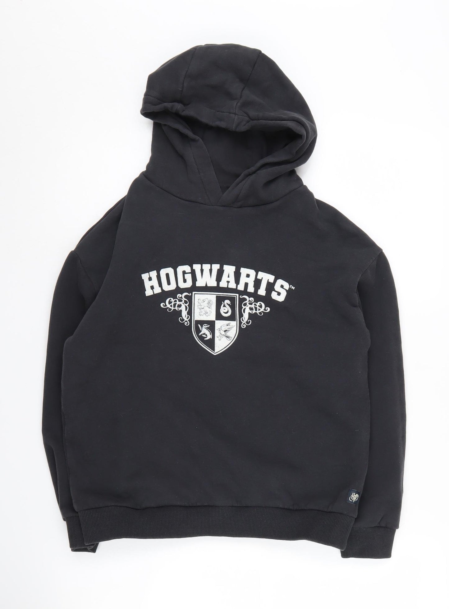 Marks and Spencer Boys Black Hogwarts Hoodie 11-12Y Pullover