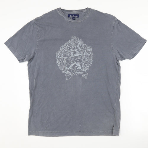 Ben Sherman Men's Grey Cotton T-shirt size L