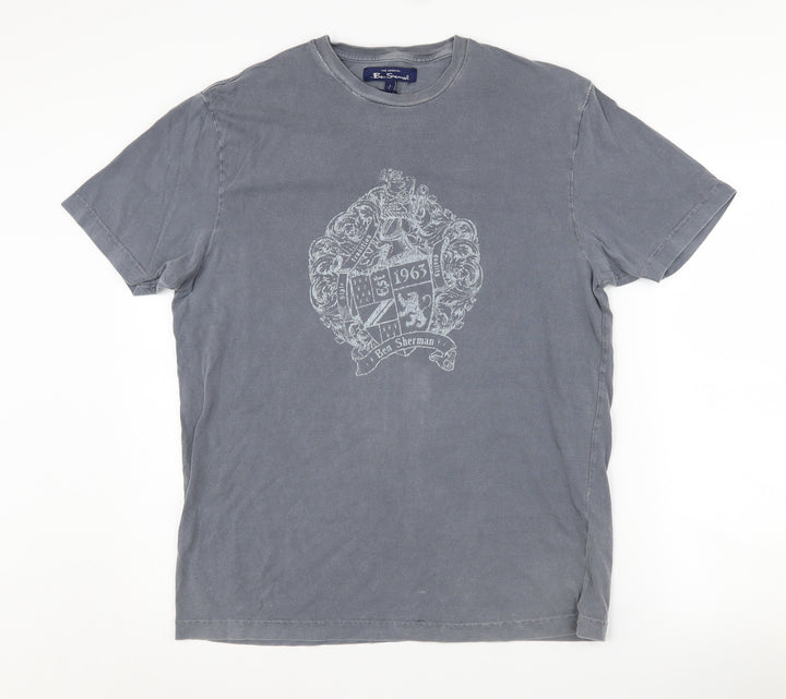 Ben Sherman Men's Grey Cotton T-shirt size L