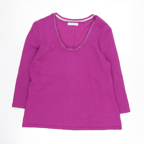 Windsmoor Women's Purple 3/4 Sleeve Top M