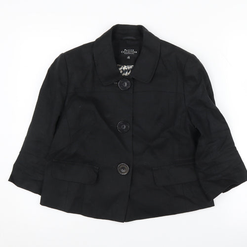 Debenhams Women's Black Linen Blazer, Size 10 Petites