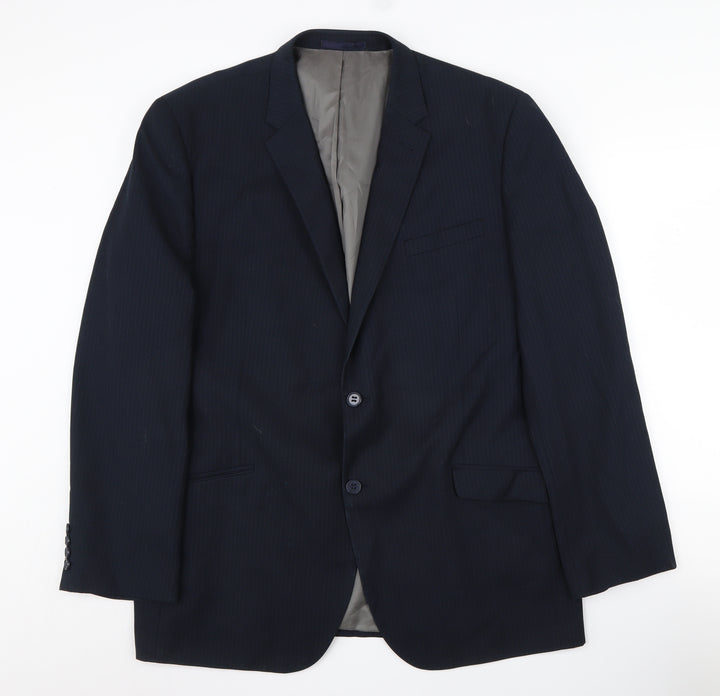 Butler & Webb Men's Blue Blazer, 46 Regular, Classic Fit