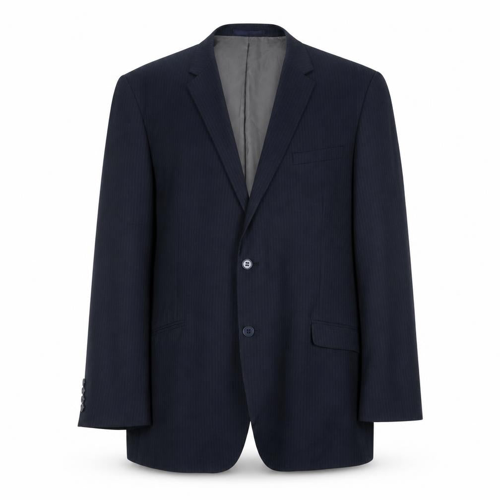 Front view of Butler & Webb Men's Blue Blazer, 46 Regular, Classic Fit
