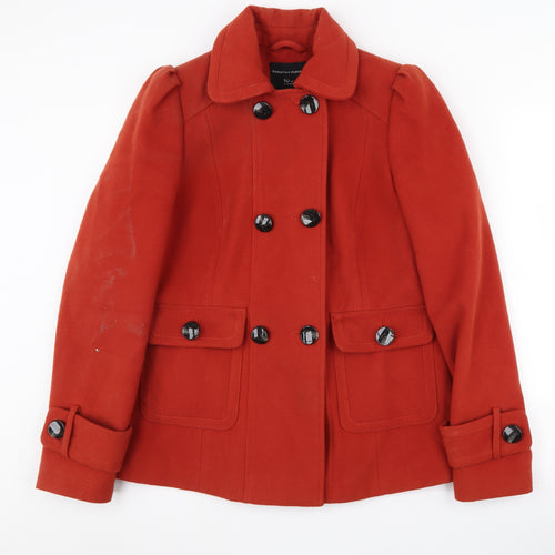 Dorothy Perkins Women’s Red Pea Coat Size 10