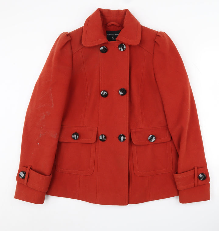 Dorothy Perkins Women’s Red Pea Coat Size 10