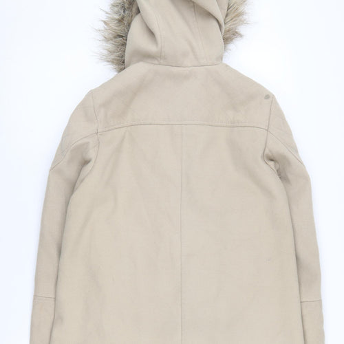 New Look Beige Hooded Coat Size 10