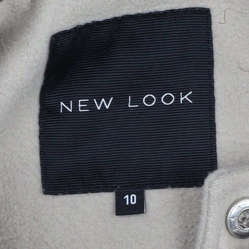 New Look Beige Hooded Coat Size 10
