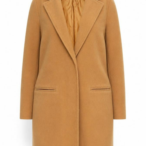 Missguided Women's Brown Long Coat Size 8 for Autumn/Winter