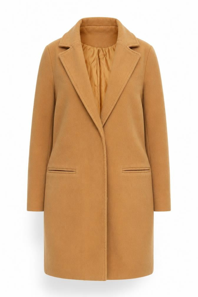 Missguided Women's Brown Long Coat Size 8 for Autumn/Winter
