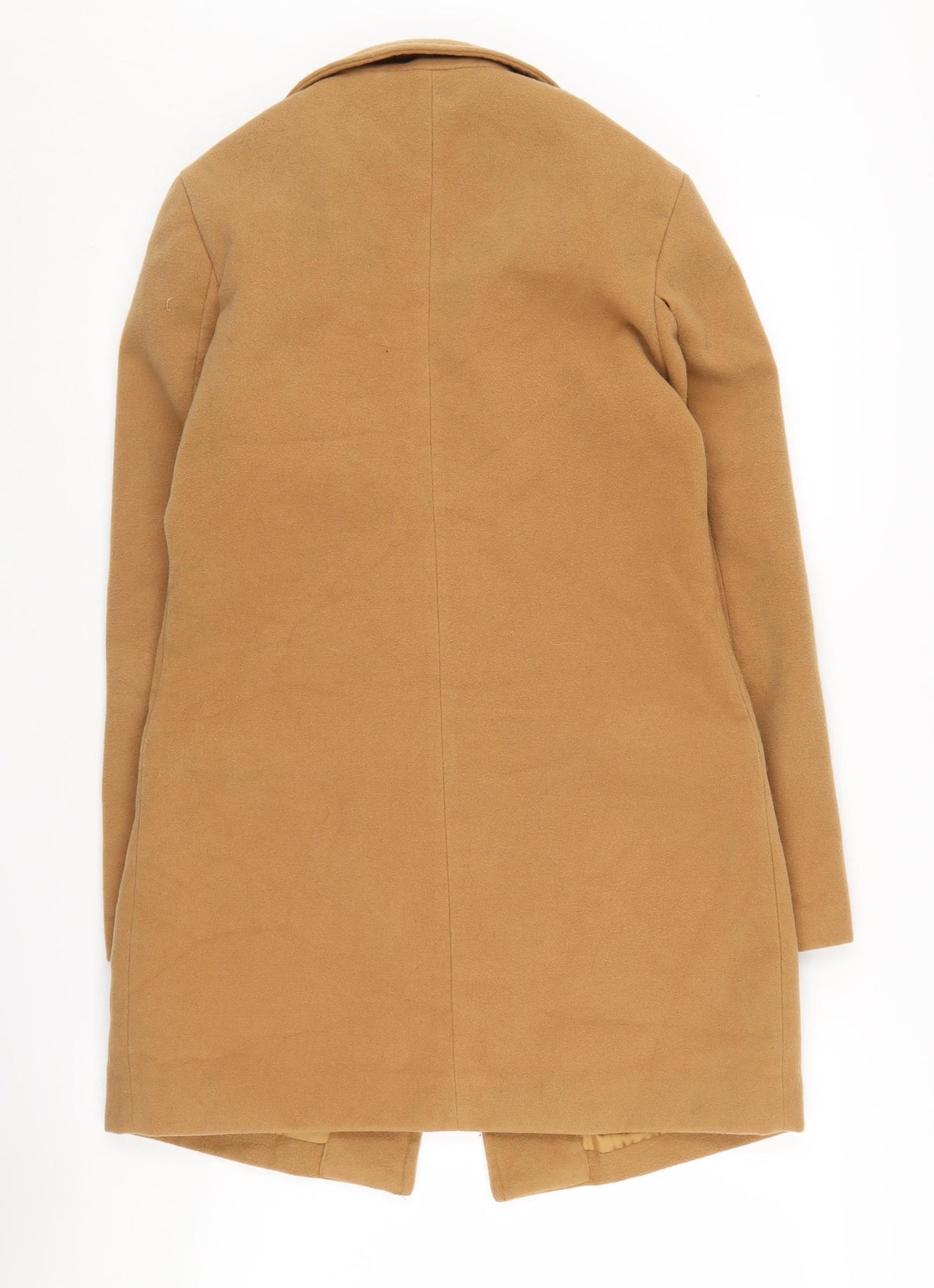 Missguided Women's Brown Long Coat Size 8 for Autumn/Winter