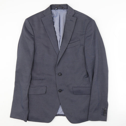 Zara Man Blue Blazer, Men's 36 Formal Regular Fit