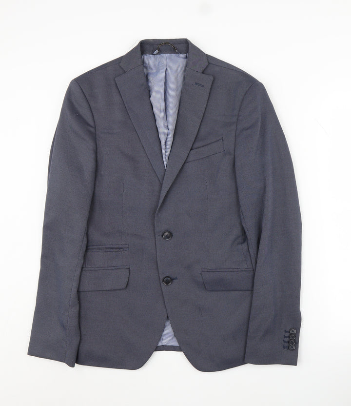 Zara Man Blue Blazer, Men's 36 Formal Regular Fit