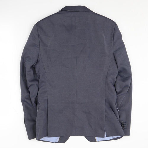 Zara Man Blue Blazer, Men's 36 Formal Regular Fit