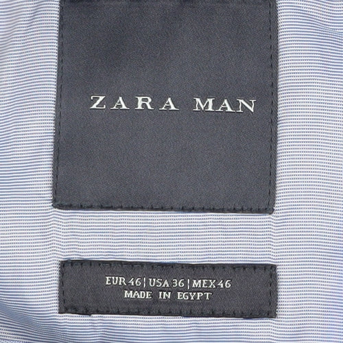 Zara Man Blue Blazer, Men's 36 Formal Regular Fit