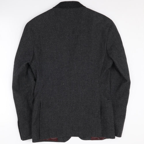 Remus Uomo Men's Grey Wool Blazer 36R Jacket