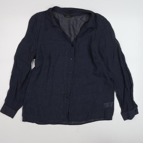Marks and Spencer Women's Blue Floral Blouse Size 20
