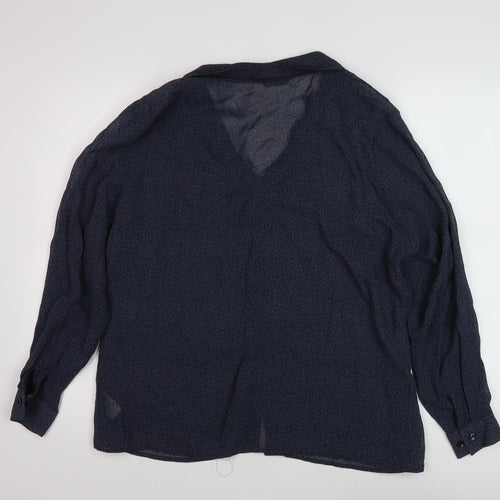 Marks and Spencer Women's Blue Floral Blouse Size 20