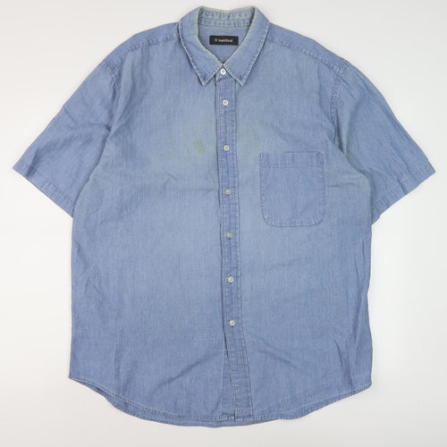 Hawkshead Men's Blue XL Denim Shirt, Casual Button-Up