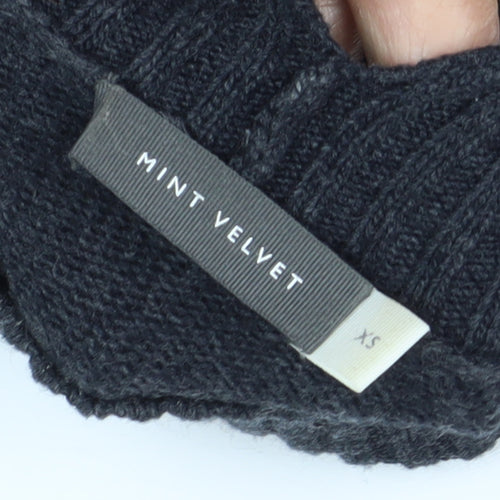 Mint Velvet Black Wool Jumper Dress XS for Women
