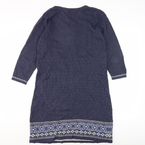 Fat Face Women's Blue Jumper Dress Size 14