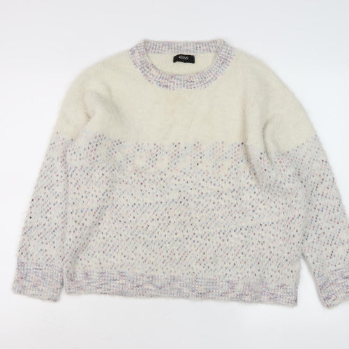 Klass Women's Multicoloured Chunky Knit Jumper L