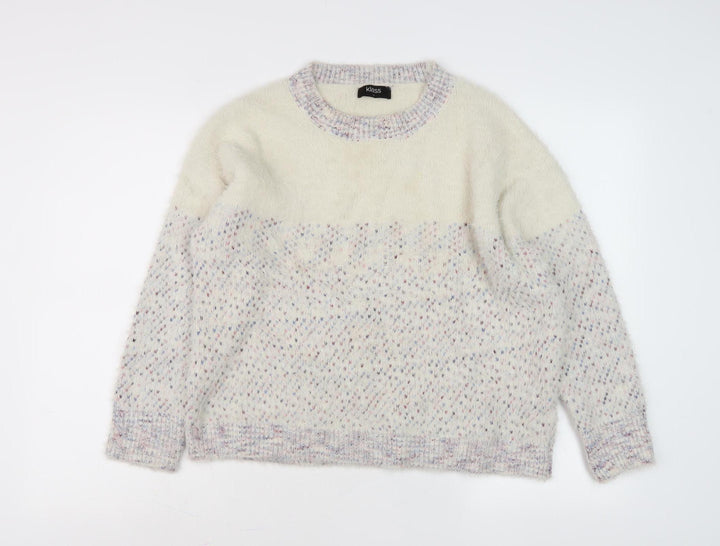 Klass Women's Multicoloured Chunky Knit Jumper L