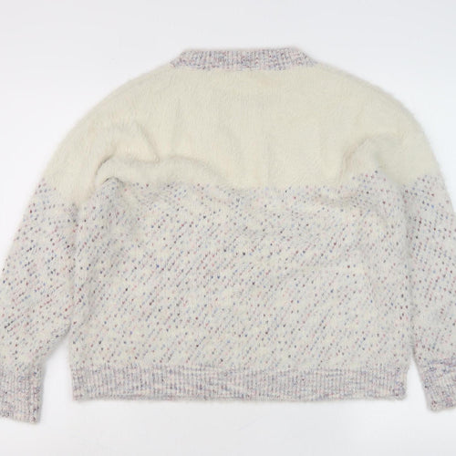 Klass Women's Multicoloured Chunky Knit Jumper L