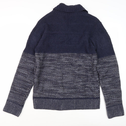 Marks and Spencer Men's Blue Pullover Jumper S