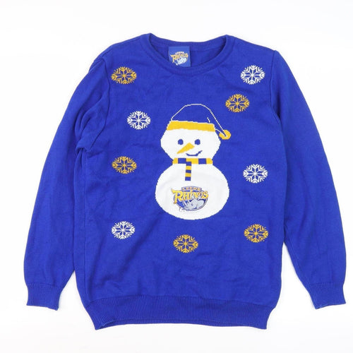 Leeds Rhinos Women's Blue Christmas Jumper Size 6