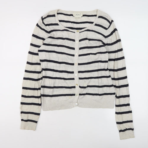 Next Women's Multicoloured Striped Cardigan Size 10