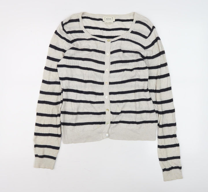 Next Women's Multicoloured Striped Cardigan Size 10