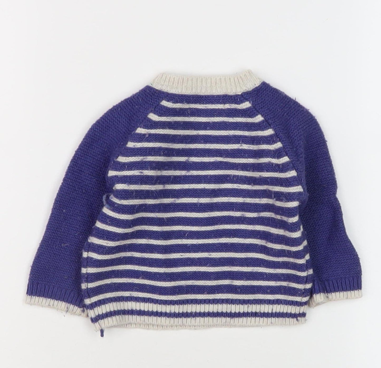 Baby Boden Unisex Striped Jumper Blue 6-9 Months