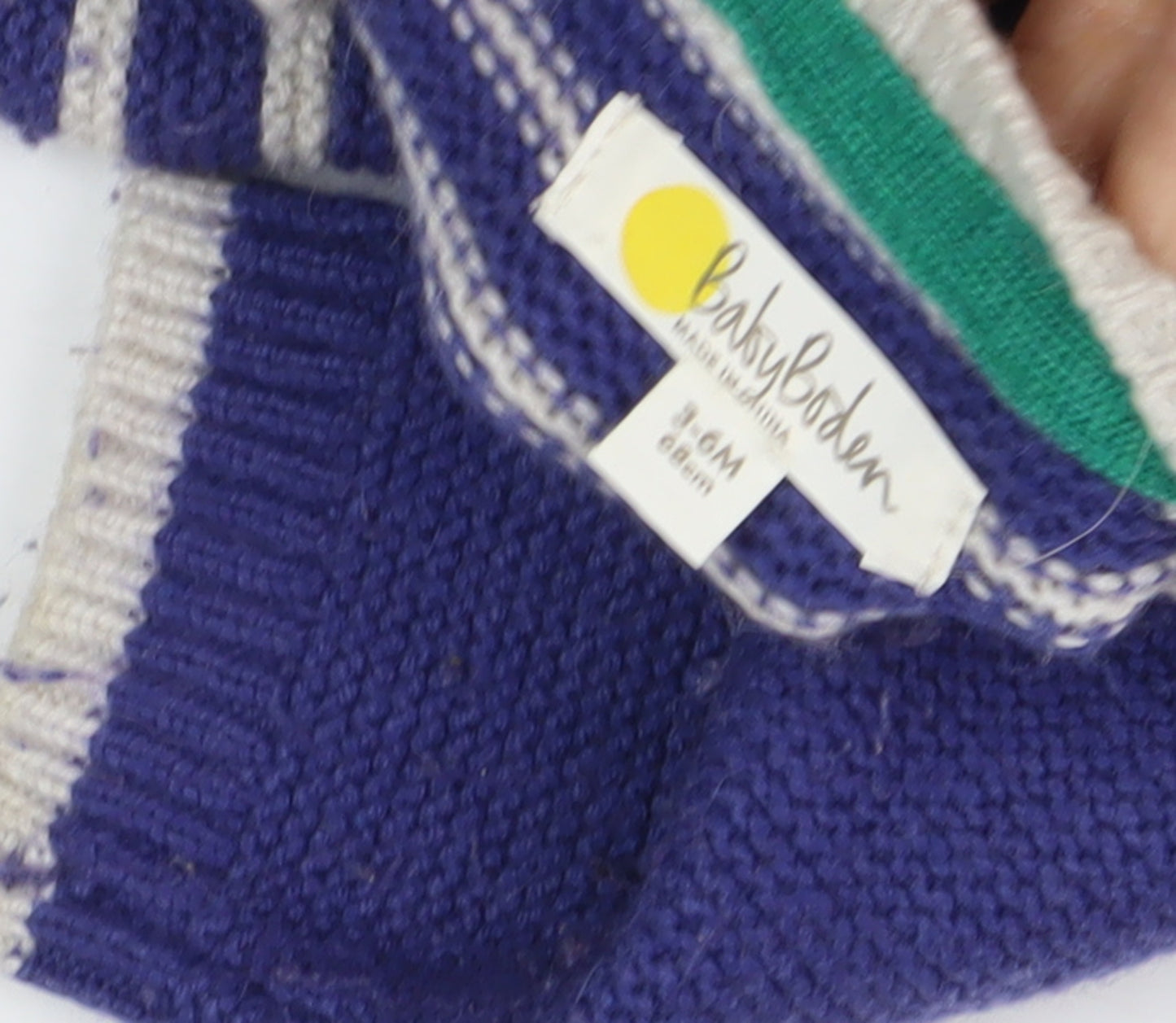 Baby Boden Unisex Striped Jumper Blue 6-9 Months